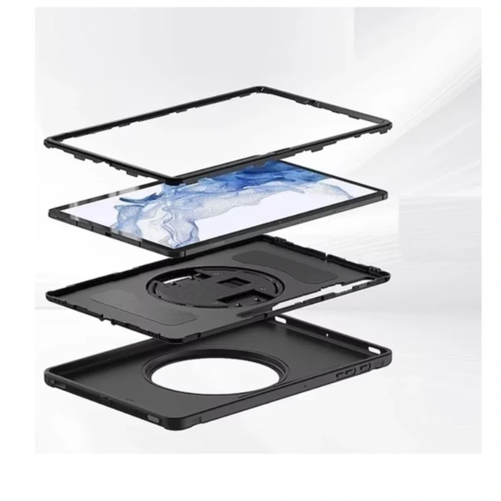 PROTECTION Hand Strap Series Case for Samsung Galaxy Tab S8+ - Black